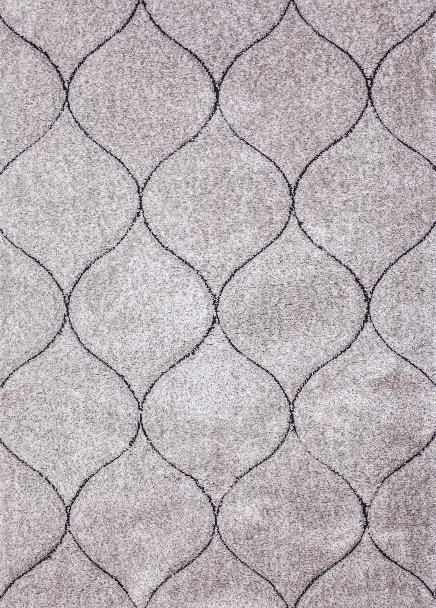 Touch of Silver Shag Area Rug/Carpet | Style# SR-720 - Crafted from 100% Polyester, Plush Fluffy Shine 3D Geometric Design