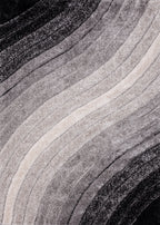 Plush Fluffy Shine 3D Wave Silver Shag Area Rug/Carpet