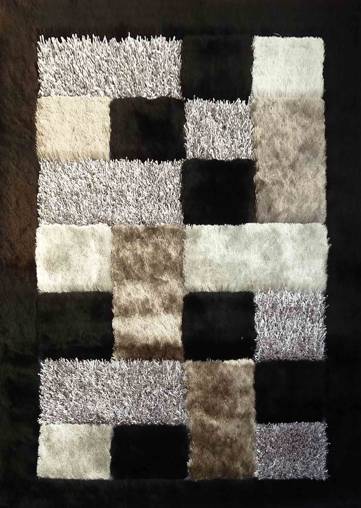 Square Plush Design Shag Area Rug/Carpet