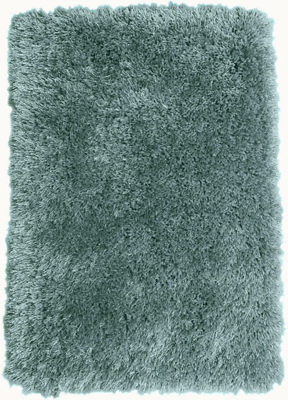 Marine Blue Solid Shag Area Rug/Carpet - Crafted from 100% Polyester, Plush Fluffy Shine, Thick and Thin Yarns Design