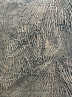Soft Shiny Cozy Comfort Abstract Navy Blue Ivory Design Area Rug/ Carpet