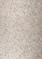 Durable Handmade Natural Leather Patchwork Cowhide Tikkul Area Rug by Rug Factory Plus