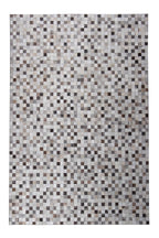 Durable Handmade Natural Leather Patchwork Cowhide Tikkul Area Rug