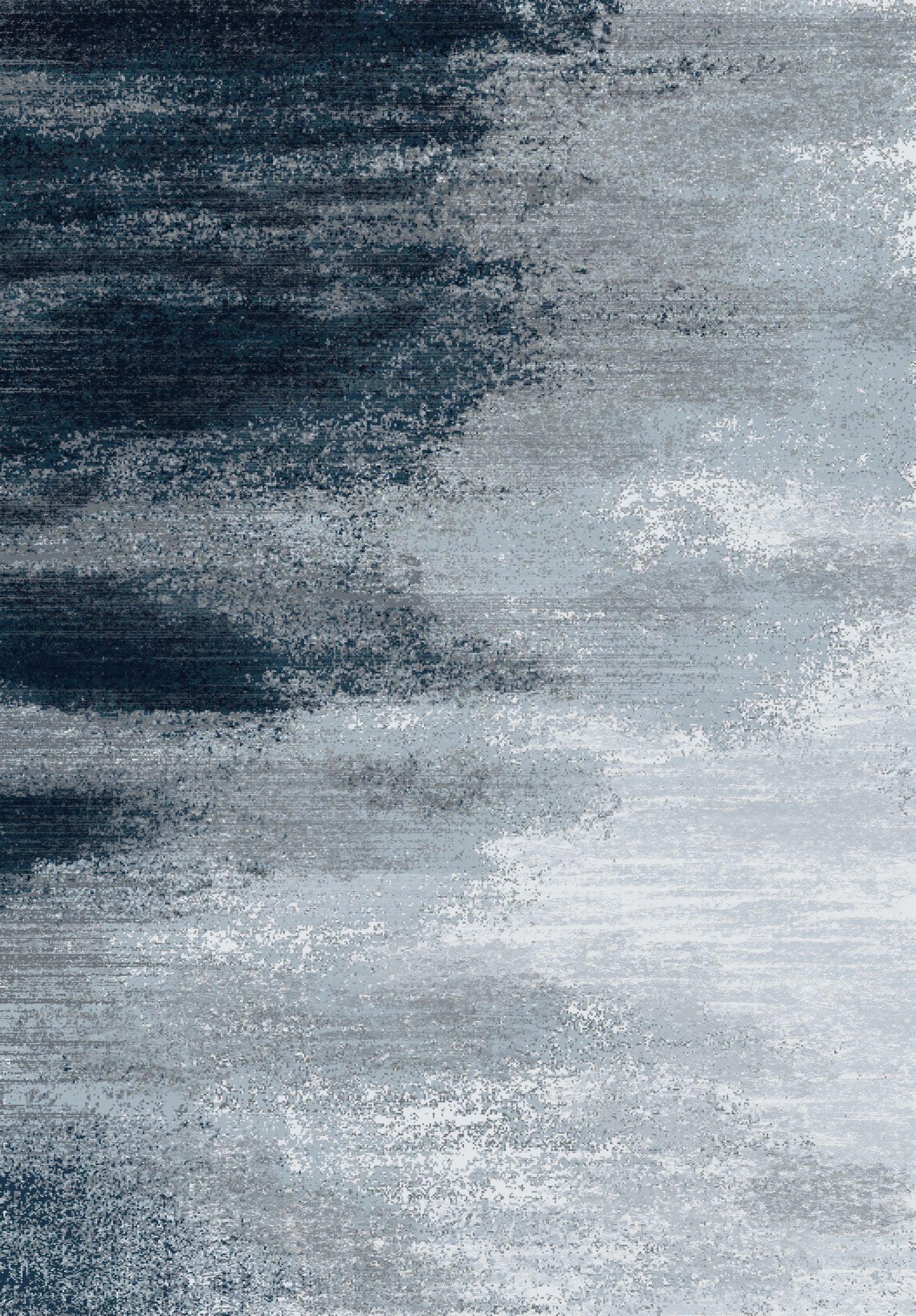 Vintage Blue Faded Comfort Print Design Area Rug/ Carpet