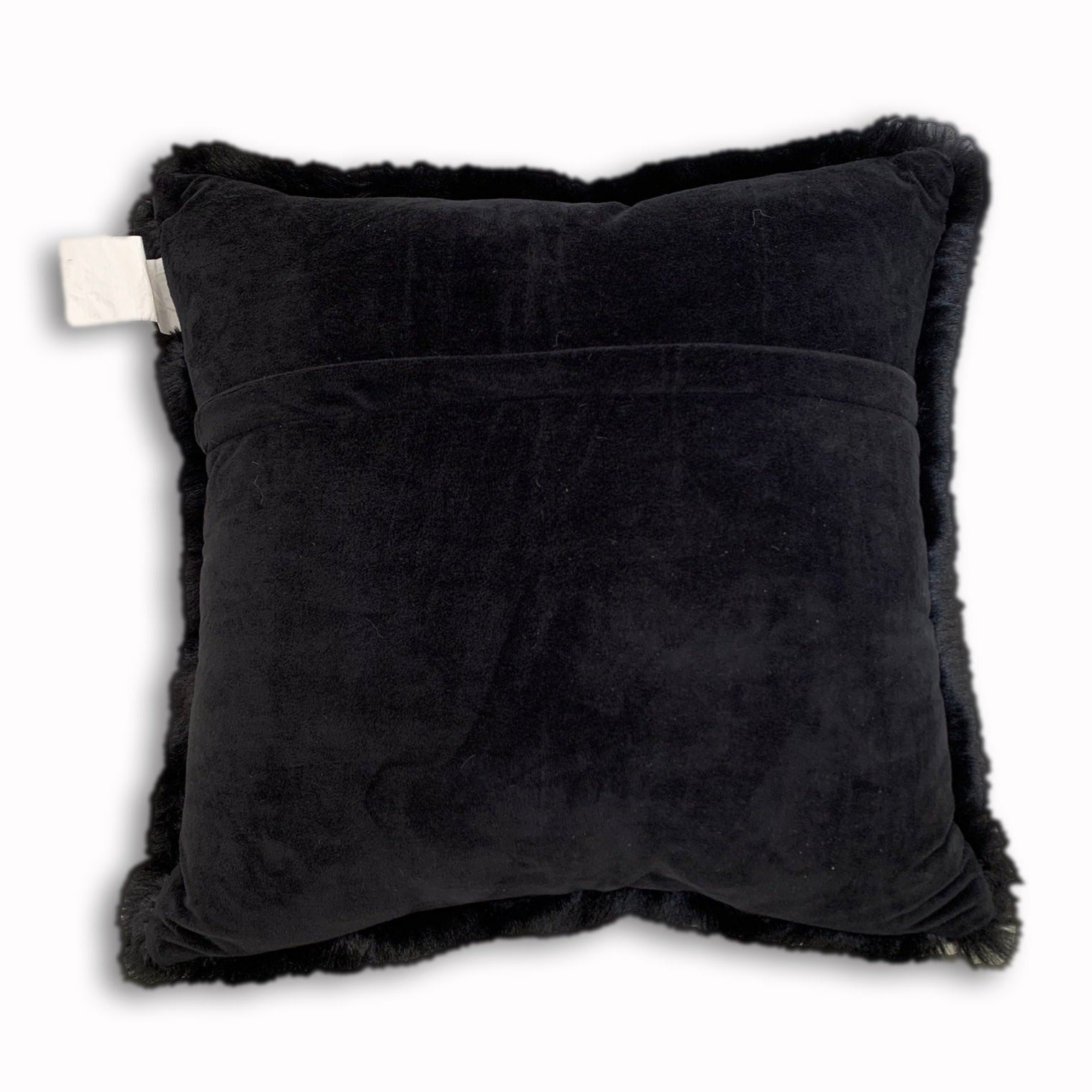 Furry discount black pillows