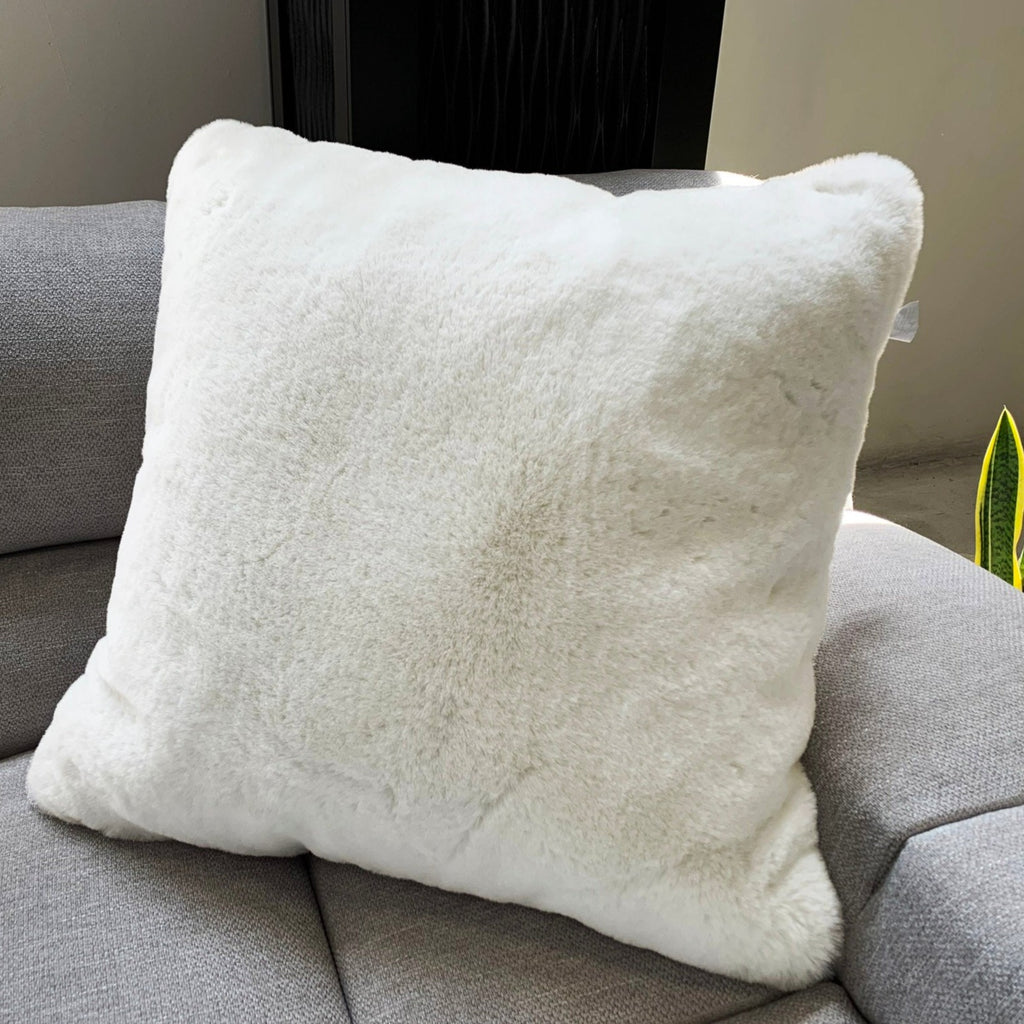 Soft Cozy Fuzzy Faux Fur Throw Pillow