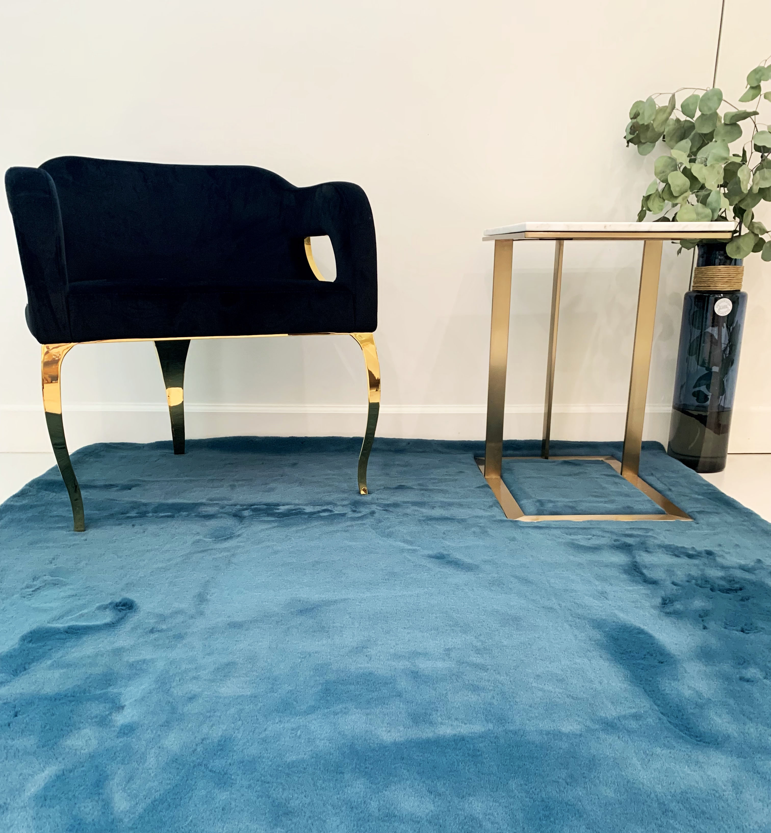 Soft Touch Faux Rabbit, Chinchilla Feel Solid Colors Area Rugs