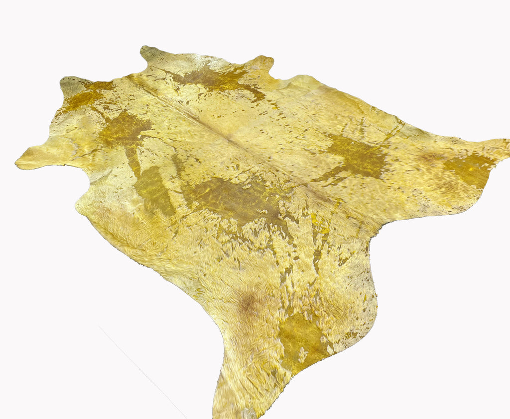 Real Leather Cowhide Yellow Brazilian