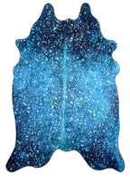 Vegan Metallic Shinny Glow Faux Hide/Cowhide Area Rug/Carpet