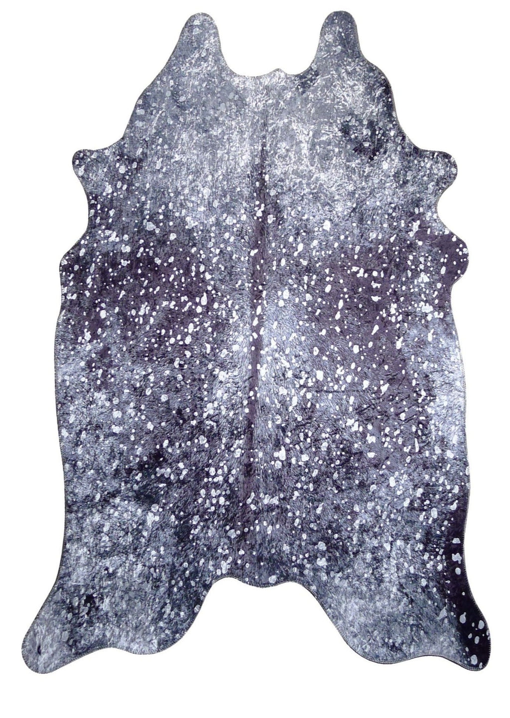 Vegan Metallic Shinny Glow Faux Hide/Cowhide Area Rug/Carpet