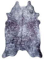 Vegan Metallic Shinny Glow Faux Hide/Cowhide Area Rug/Carpet