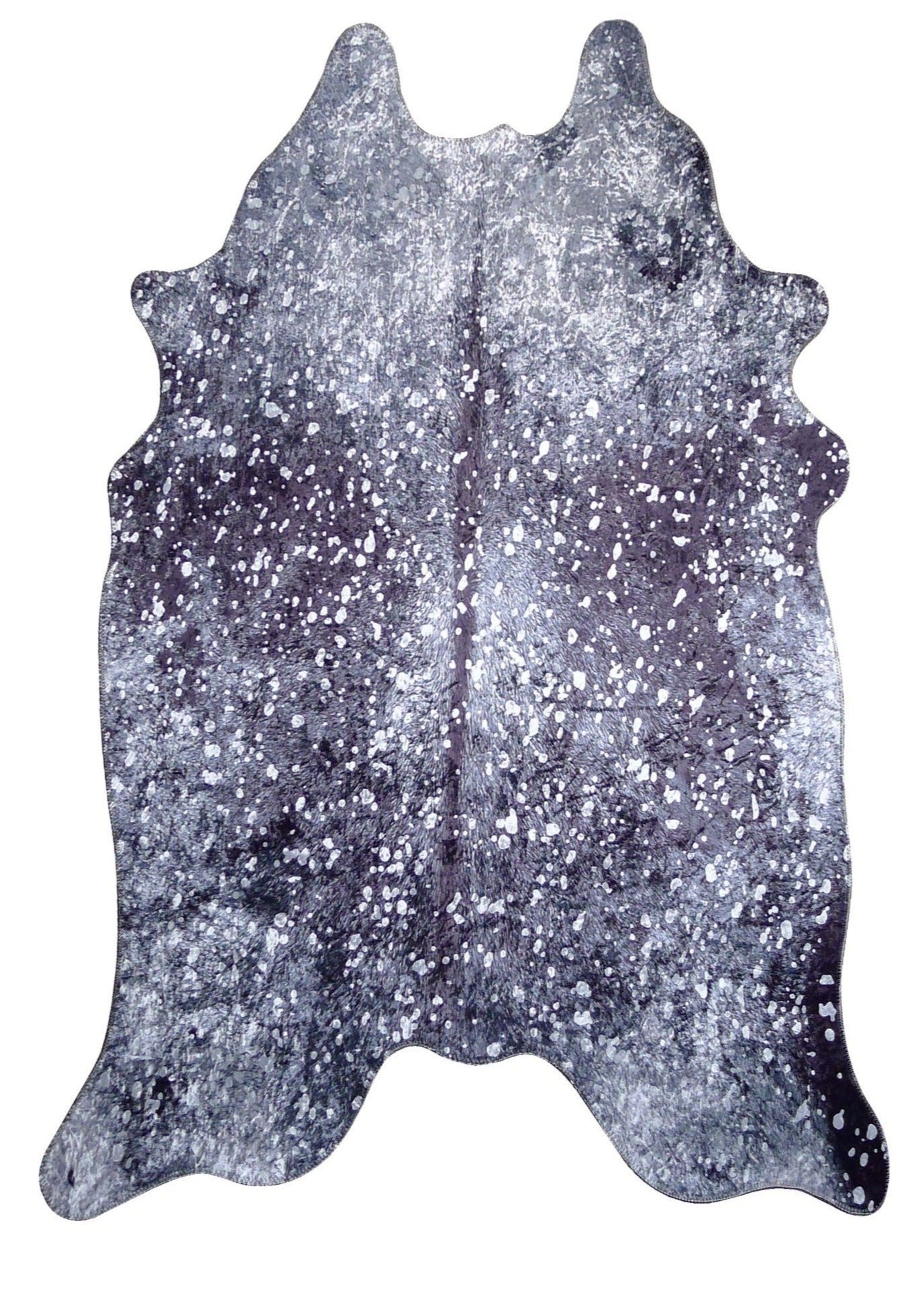 Vegan Metallic Shinny Glow Faux Hide/Cowhide Area Rug/Carpet