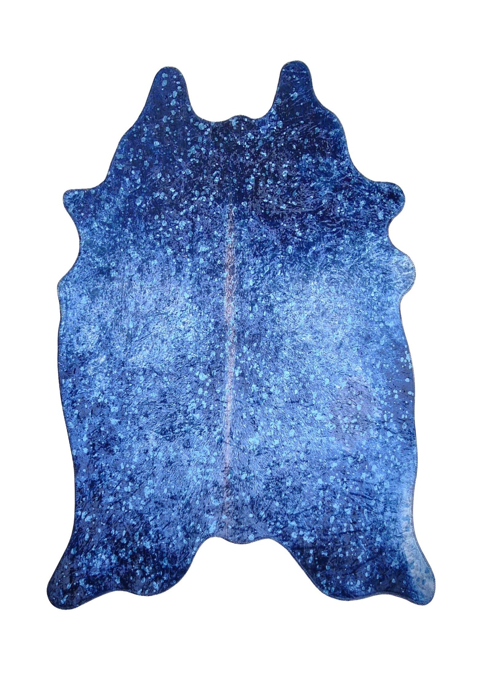 Vegan Metallic Shinny Glow Faux Hide/Cowhide Area Rug/Carpet