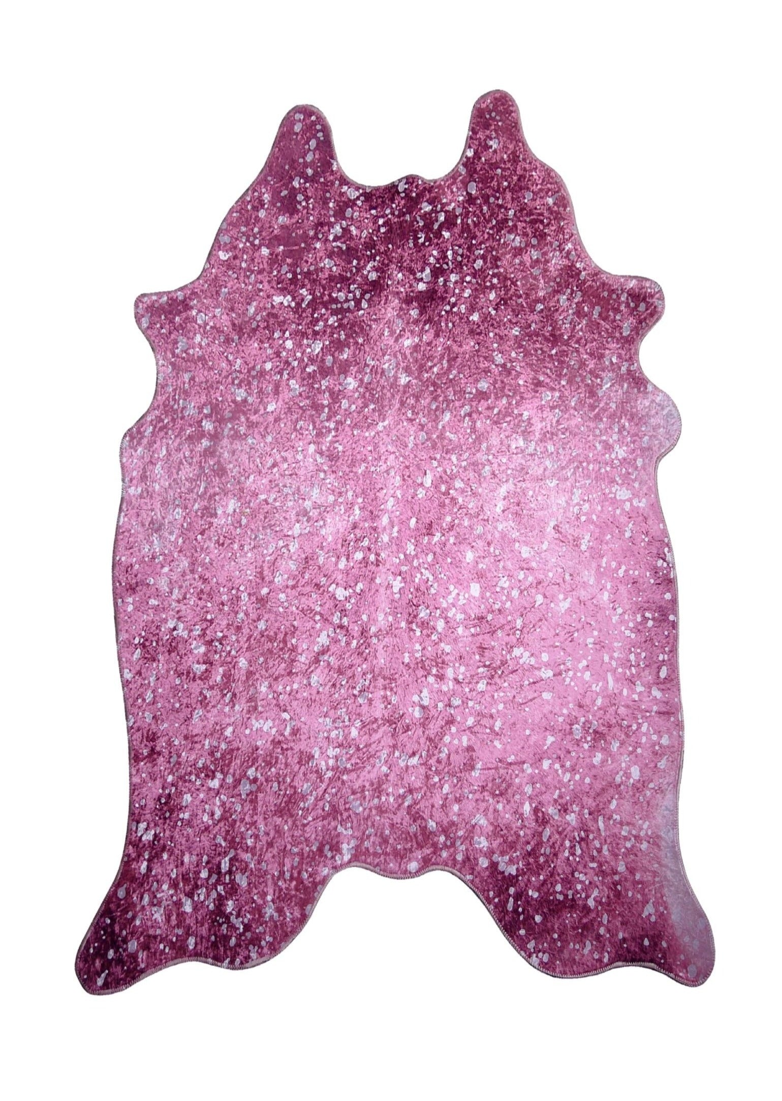 Vegan Metallic Shinny Glow Faux Hide/Cowhide Area Rug/Carpet