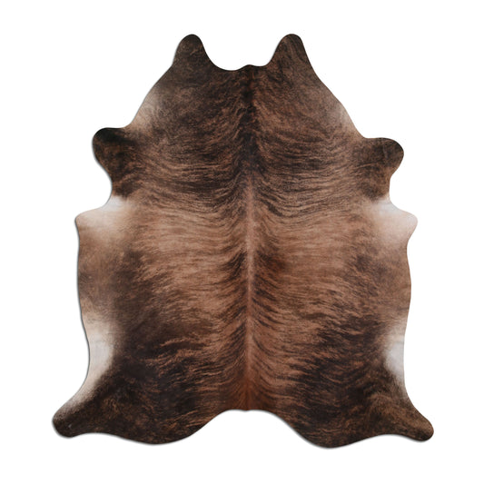 Real Leather Cowhide Brown Two Tone Brindle