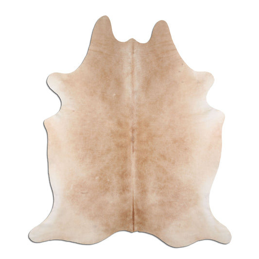 Real Leather Cowhide Beige Solid