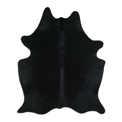 Real Brazil Leather Cowhide Solid Black