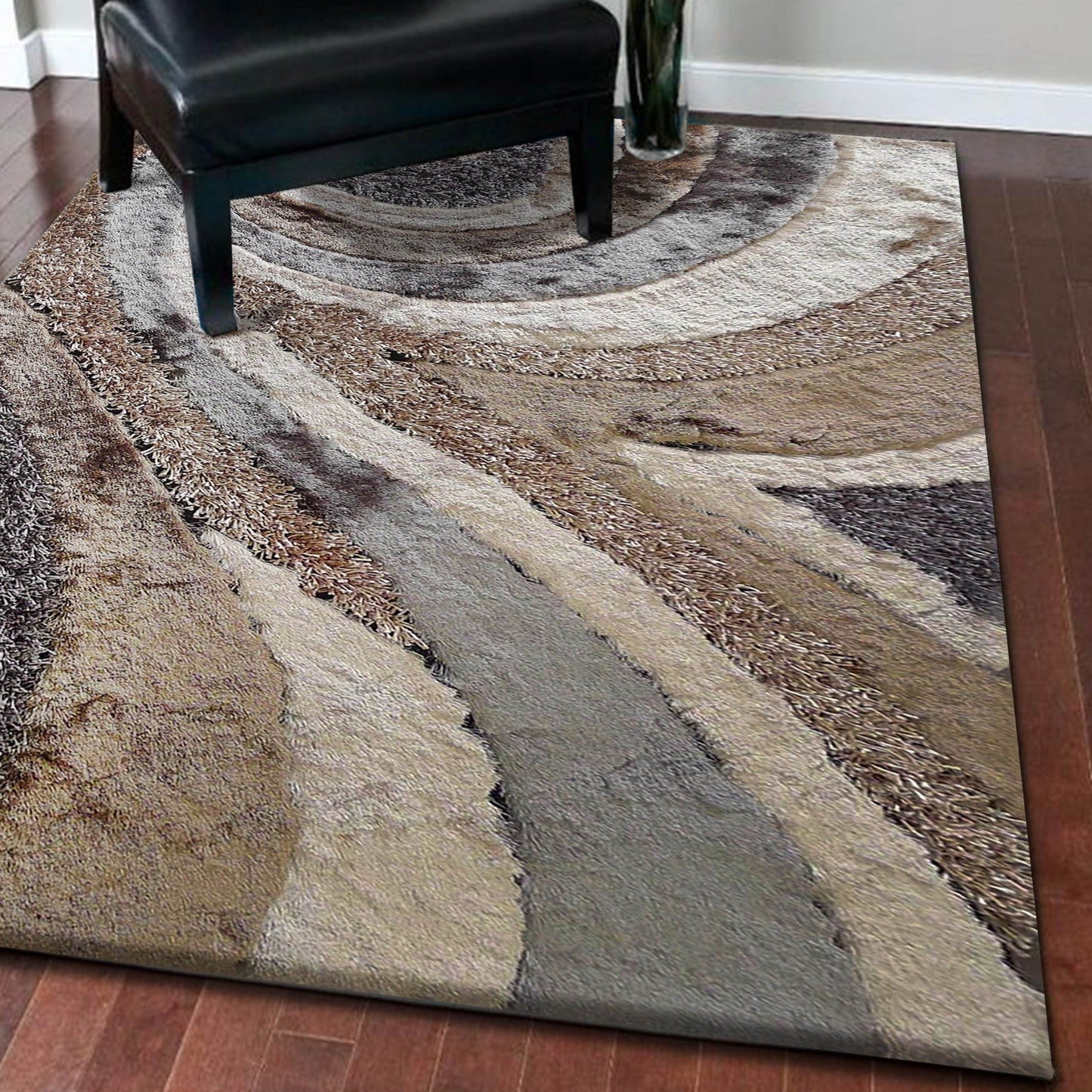 Beautiful Shag Soft Shiny Plush Design Area Rug/ Carpet