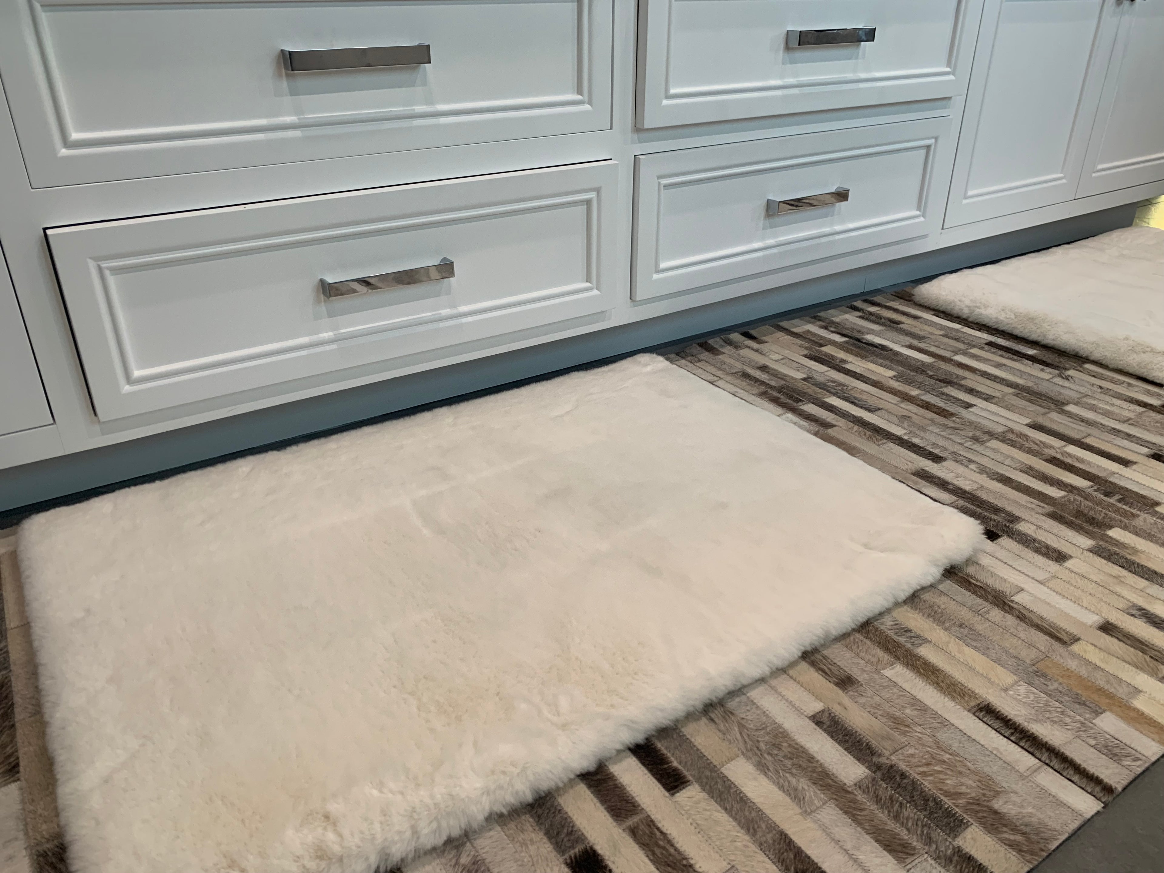 Bath Mat Faux Fur Area Rug / Door Mat/ Kitchen Mat