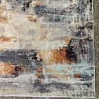 Brown Gray White Cozy Marble Comfortable Multicolor Abstract Soft Fluffy Print Design Area Rug/ Carpet
