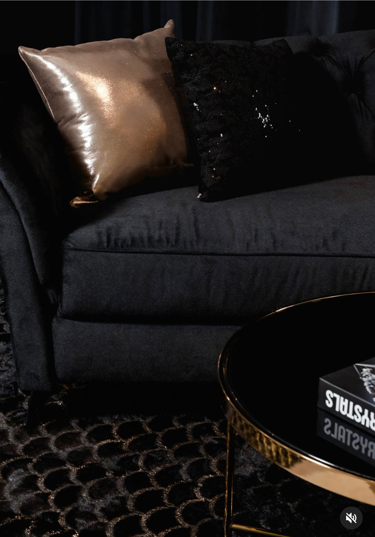 Black Shimmery Golden Rug/Carpet