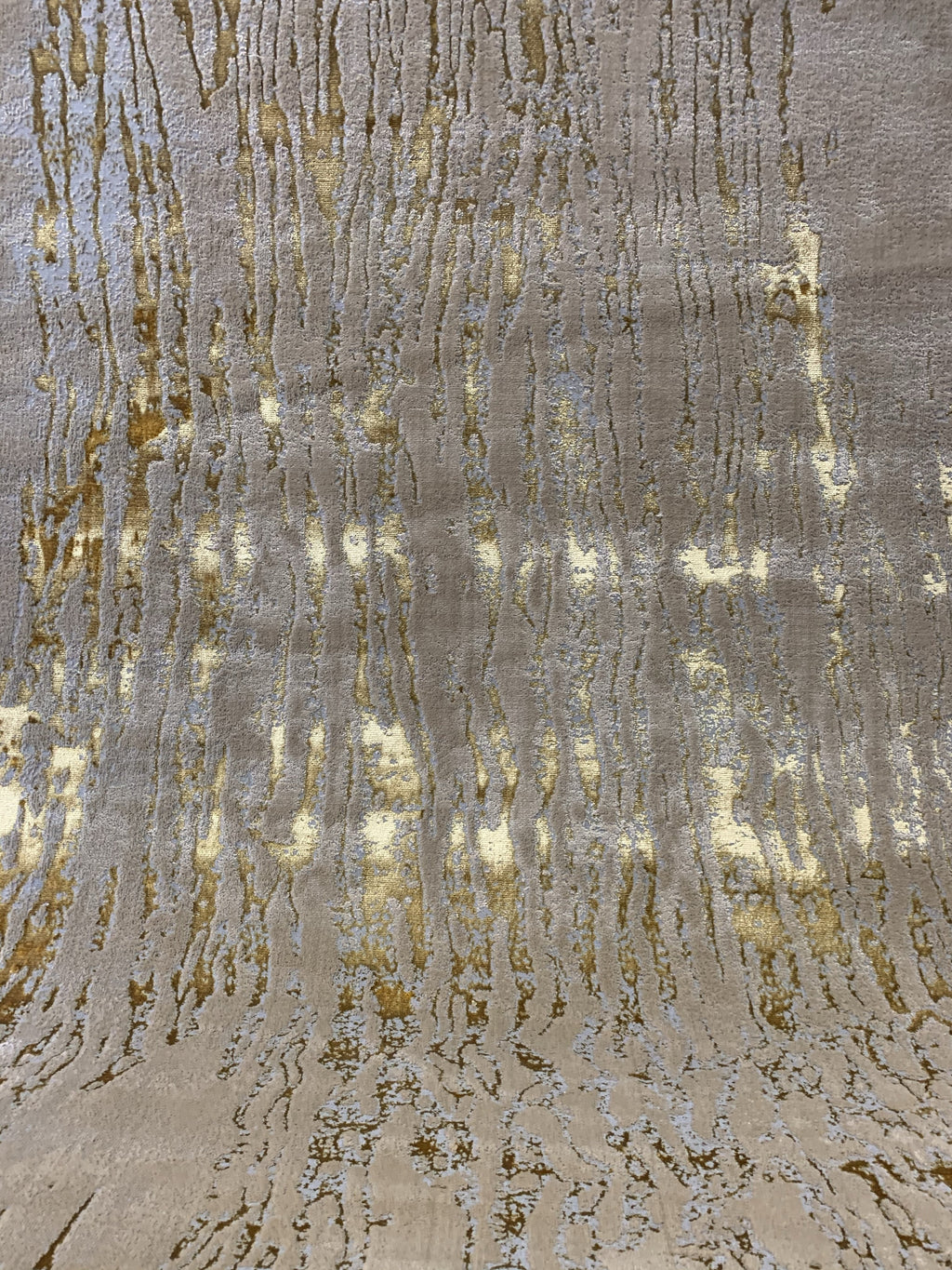 Polyester Gold Viscose Blend Rain Falling Design Rug/Carpet - Style# Maximus 230 - Color-Changing Flat Weave Rug