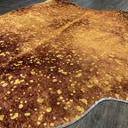 Vegan Metallic Shinny Glow Faux Hide / Cowhide Area Rug / Carpet