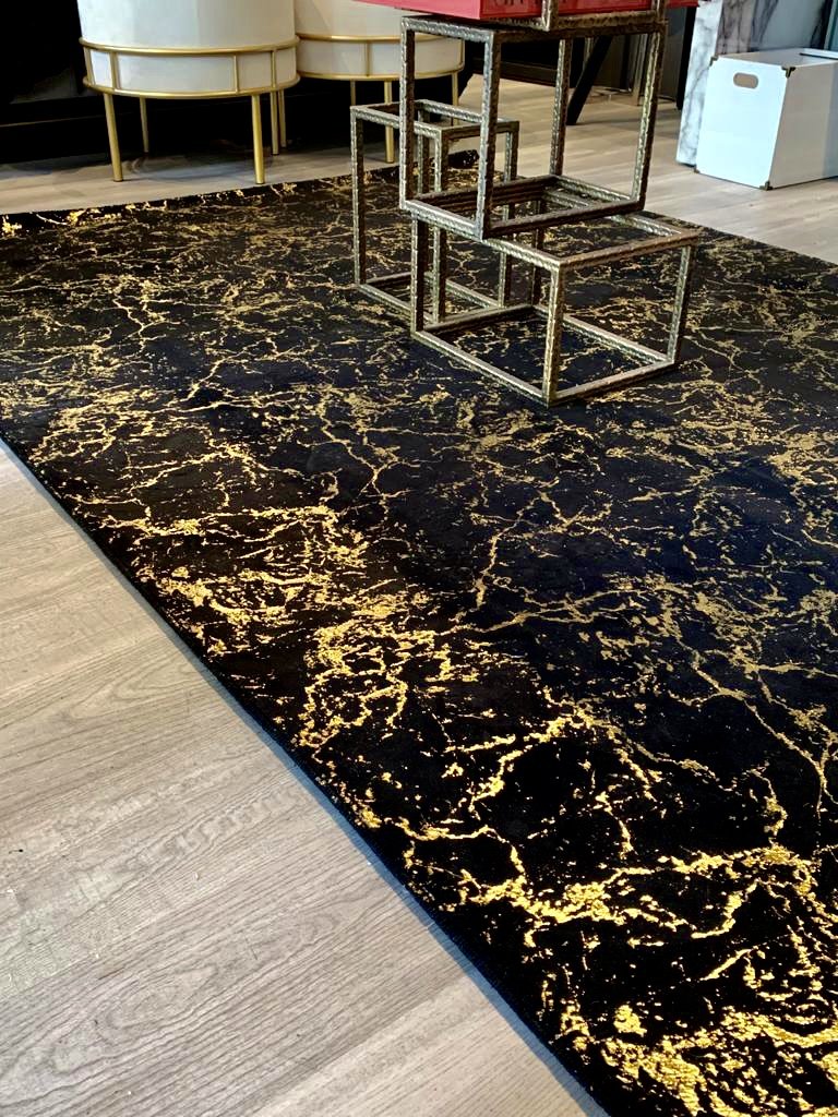 Black Gray and White Soft Plush Fluffy Lattice Design Area Rug/ Carpet