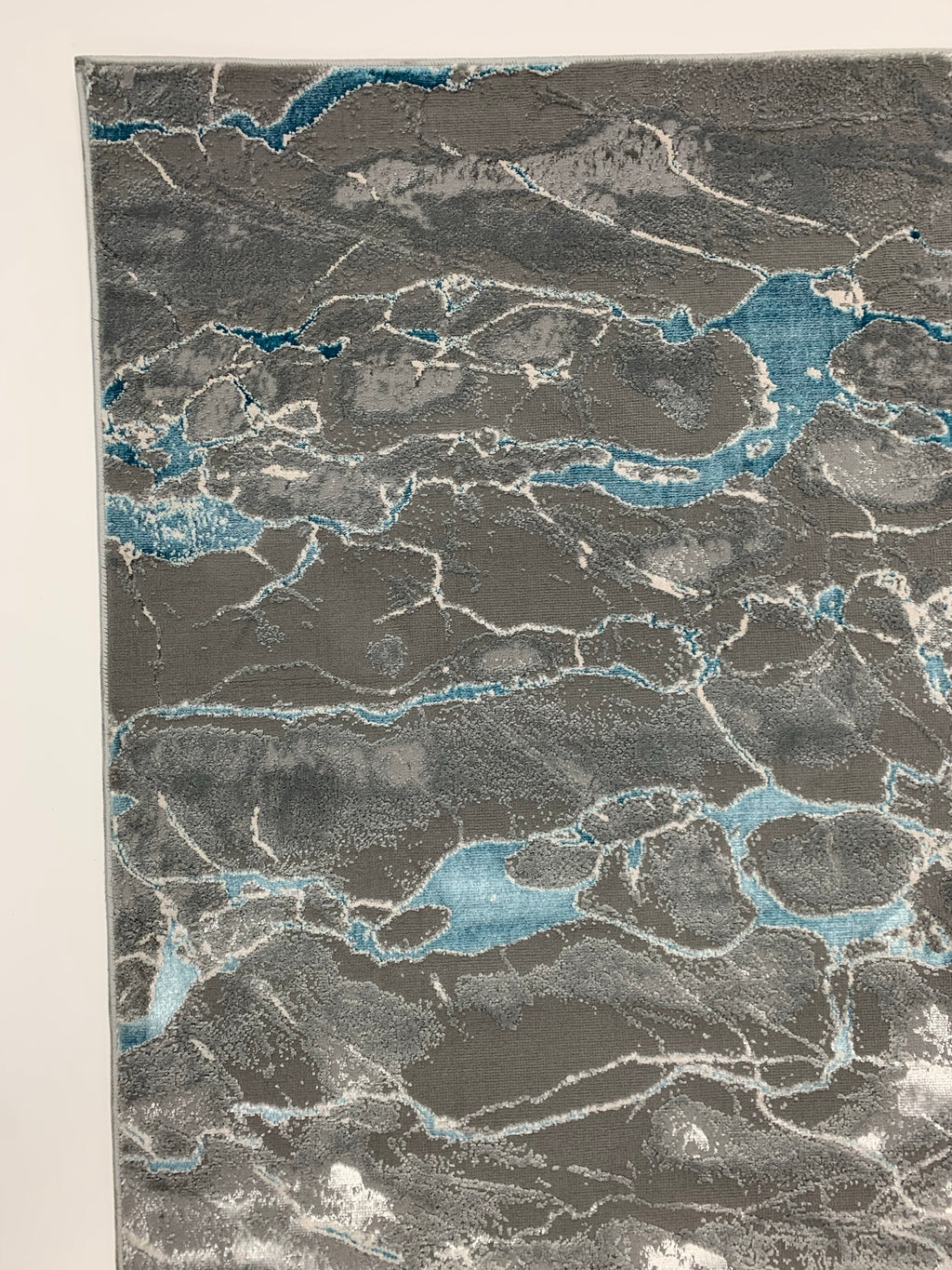 Silver Shimmery Changing Gray Blue Ultra Soft Cozy Area Rug/Carpet