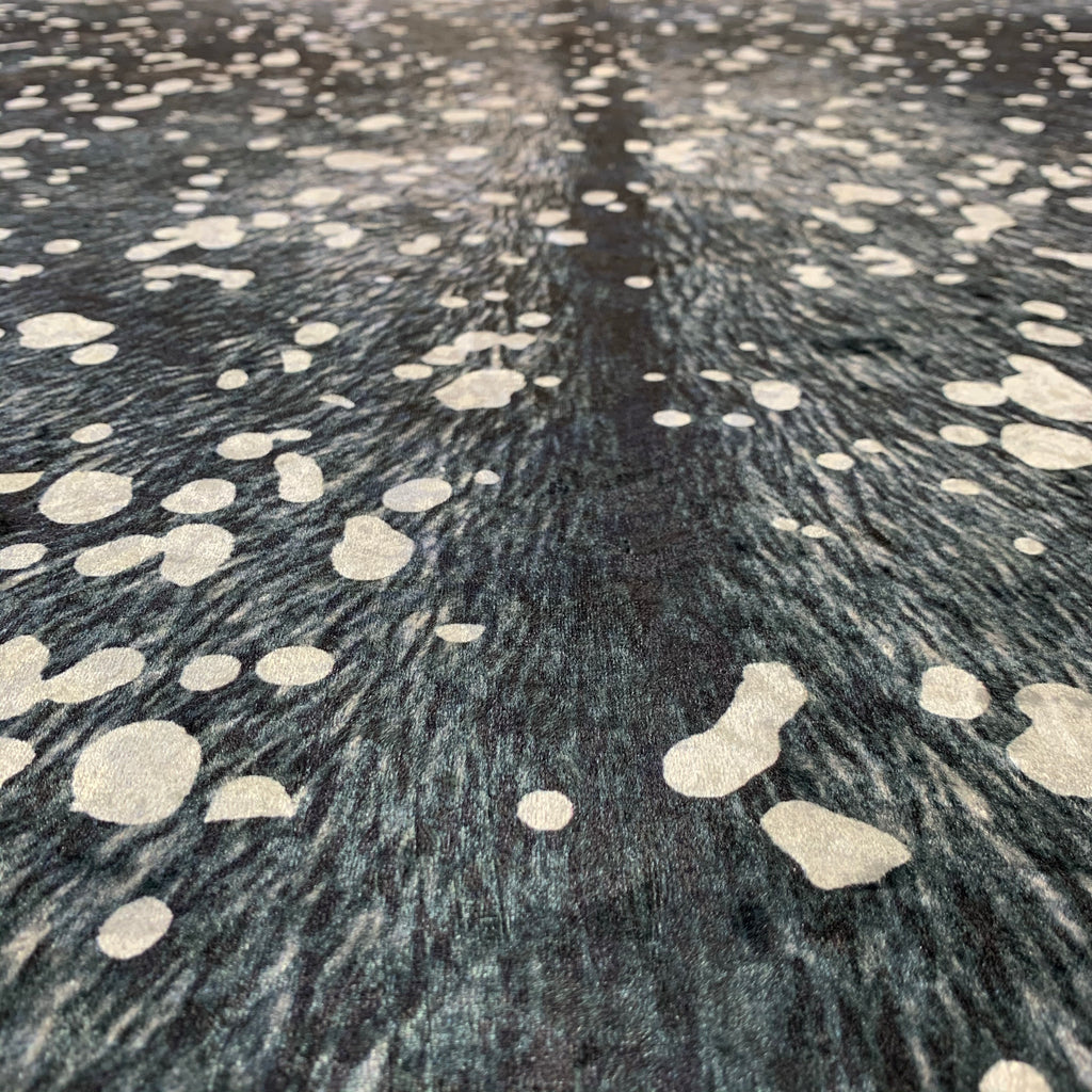 Vegan Metallic Shinny Glow Faux Hide / Cowhide Area Rug / Carpet