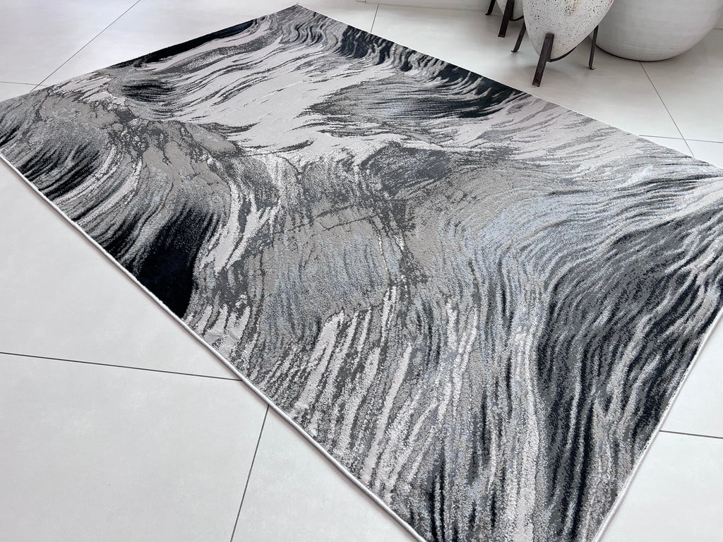 Color-Shift Foldable Flat Weave Area Rug - Shifting Hues Design - Versatile Indoor/Outdoor Rug - Power Loomed - Durable Polypropylene/Polyester Blend - Made in Turkey - Soft and Resilient