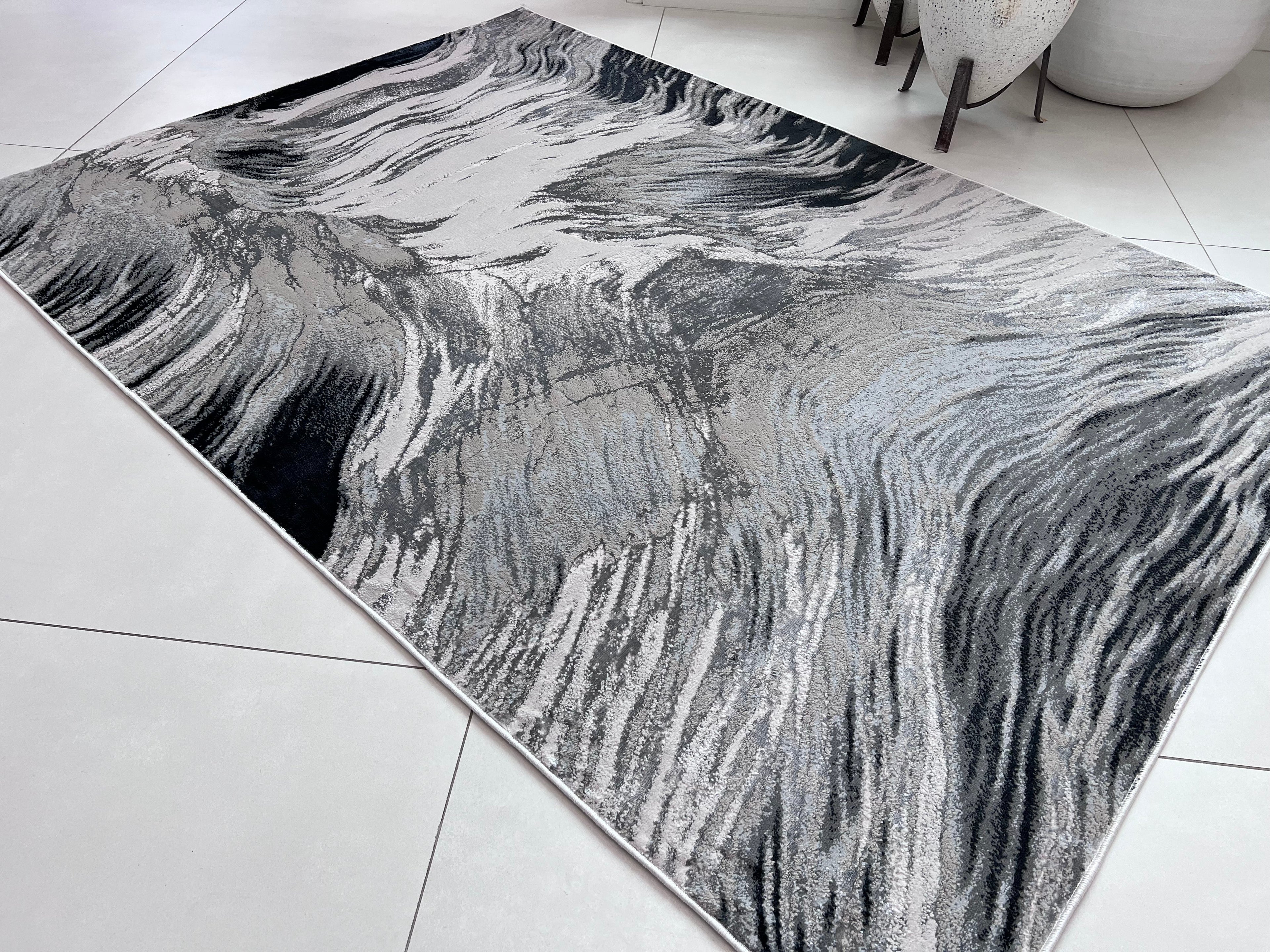 Color-Shift Foldable Flat Weave Area Rug - Shifting Hues Design - Versatile Indoor/Outdoor Rug - Power Loomed - Durable Polypropylene/Polyester Blend - Made in Turkey - Soft and Resilient