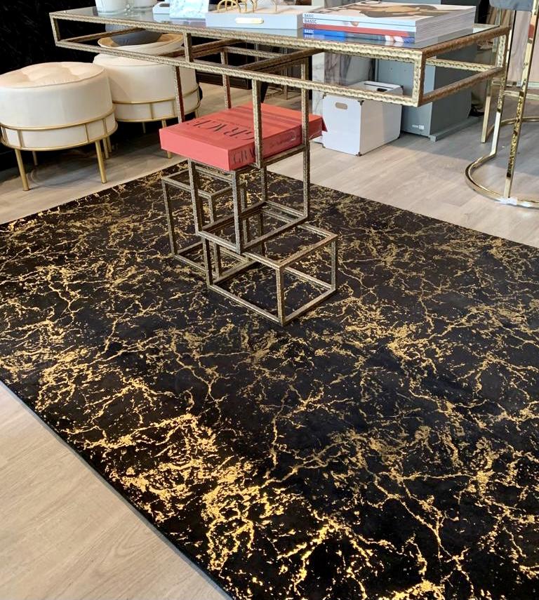 Black Gray and White Soft Plush Fluffy Lattice Design Area Rug/ Carpet