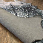 Vegan Metallic Shinny Glow Faux Hide / Cowhide Area Rug / Carpet