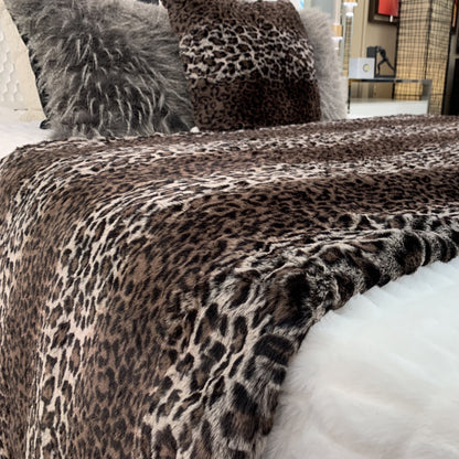 Leopard Cheetah Jaguar Animal Print Cozy Fuzzy Faux Fur Cal King