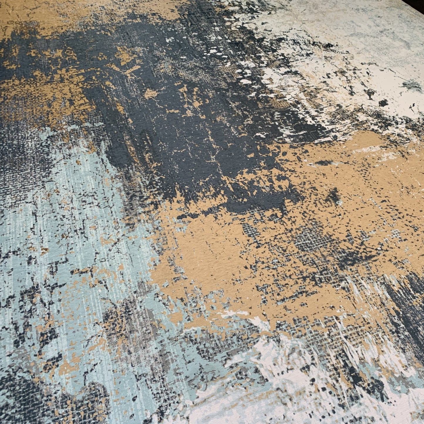 Dark Beige Tones Vintage Print Design Area Rug/ Carpet