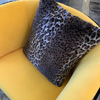 Leopard Cheetah Jaguar Feline Animal Print Soft Cozy Fuzzy Faux Fur Throw Pillow / Positioner