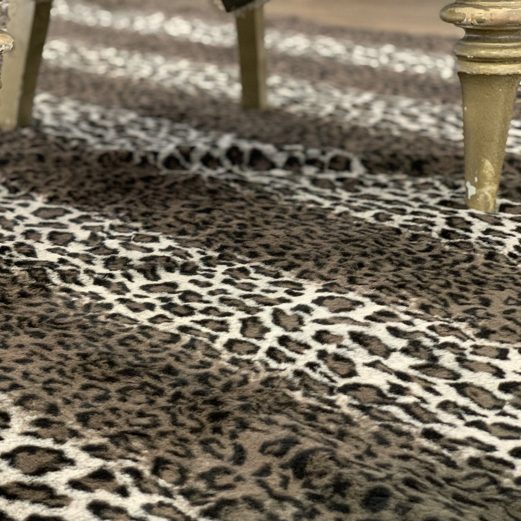 Leopard Cheetah Jaguar Feline Animal Print Soft Cozy Fuzzy Faux Fur Rug/ Carpet