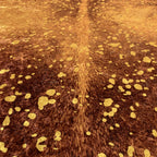 Vegan Metallic Shinny Glow Faux Hide / Cowhide Area Rug / Carpet