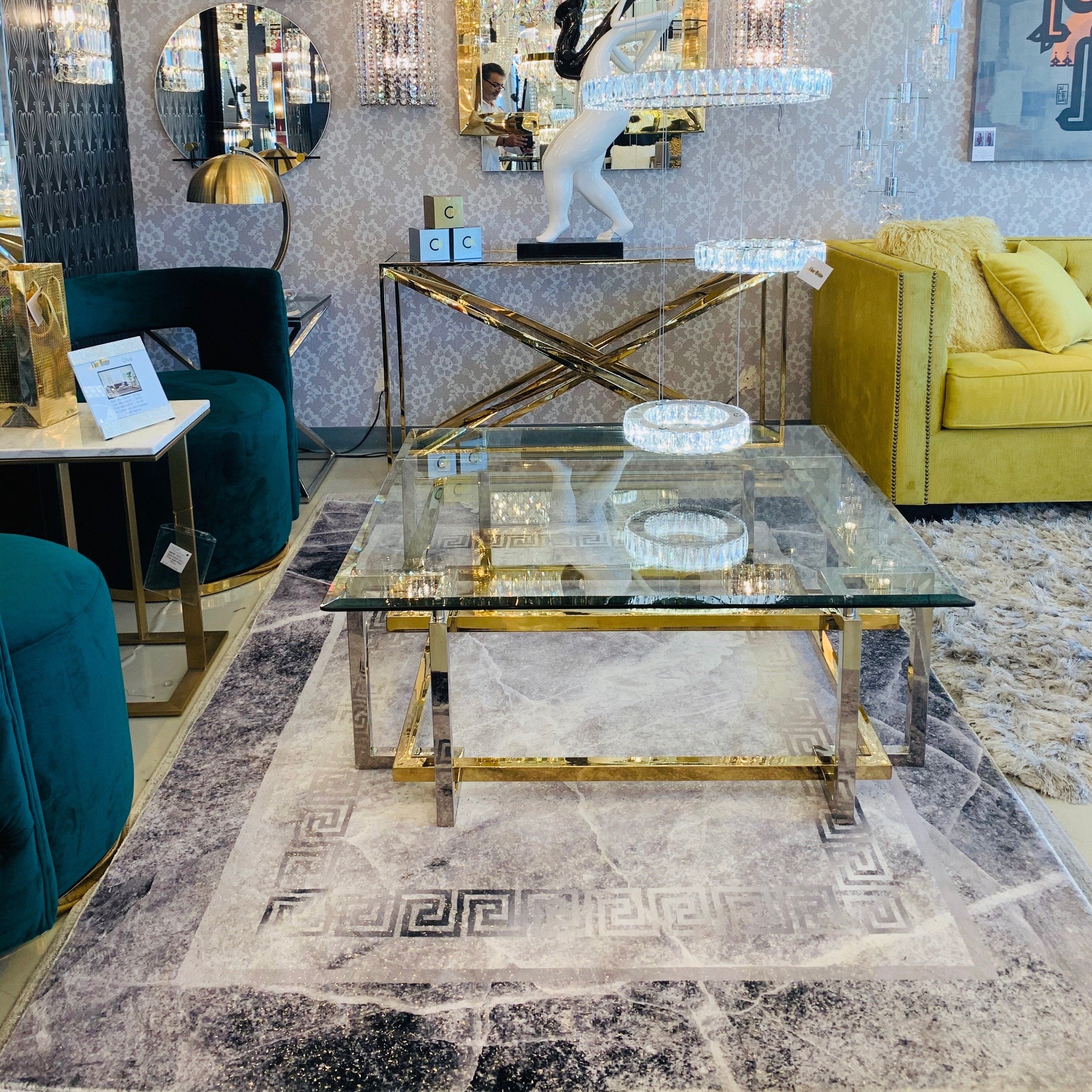 Ultra-soft Cozy Abstract Shimmery Foil Illuminating Rug/Carpet , high-quality and extra comfort