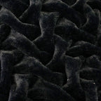 Braided Black and White & Mocha Soft Cozy Faux Fur Blanket/ Quilt/ Throw/ Bedcover/ Coverlet 50 X 60