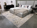 Polyester Beige/Golden Watercolor Viscose Blend Abstract Designed Rug/Carpet - Style# Maximus 185 - Color-Changing Flat Weave Rug