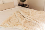Golden Faux Fur Shine Cozy Shimmery Soft Fuzzy  Blanket/ Coverlet/ Quilt/ Throw/ Bedspread/ Bedcover
