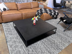 Hand Made, Loom Gray Silver Bohemian Design Rug