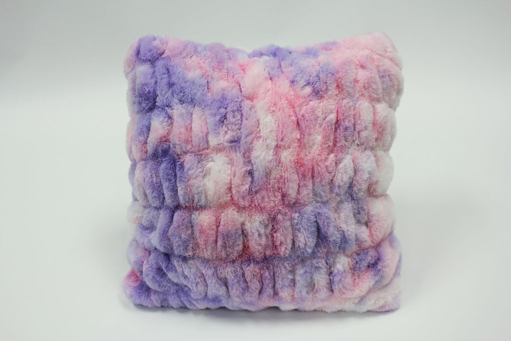 Fluffy Faux Fur Braided Look teddy bear touch Decorative Pillow