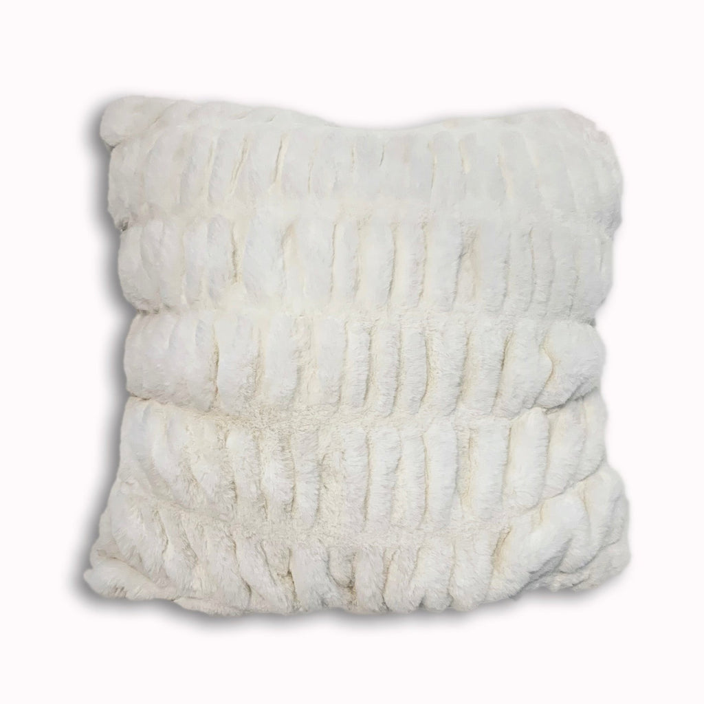 Fluffy Faux Fur Braided Look teddy bear touch Decorative Pillow