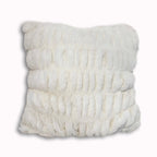 Fluffy Faux Fur Braided Look teddy bear touch Decorative Pillow
