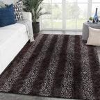 Leopard Cheetah Jaguar Feline Animal Print Soft Cozy Fuzzy Faux Fur Rug/ Carpet