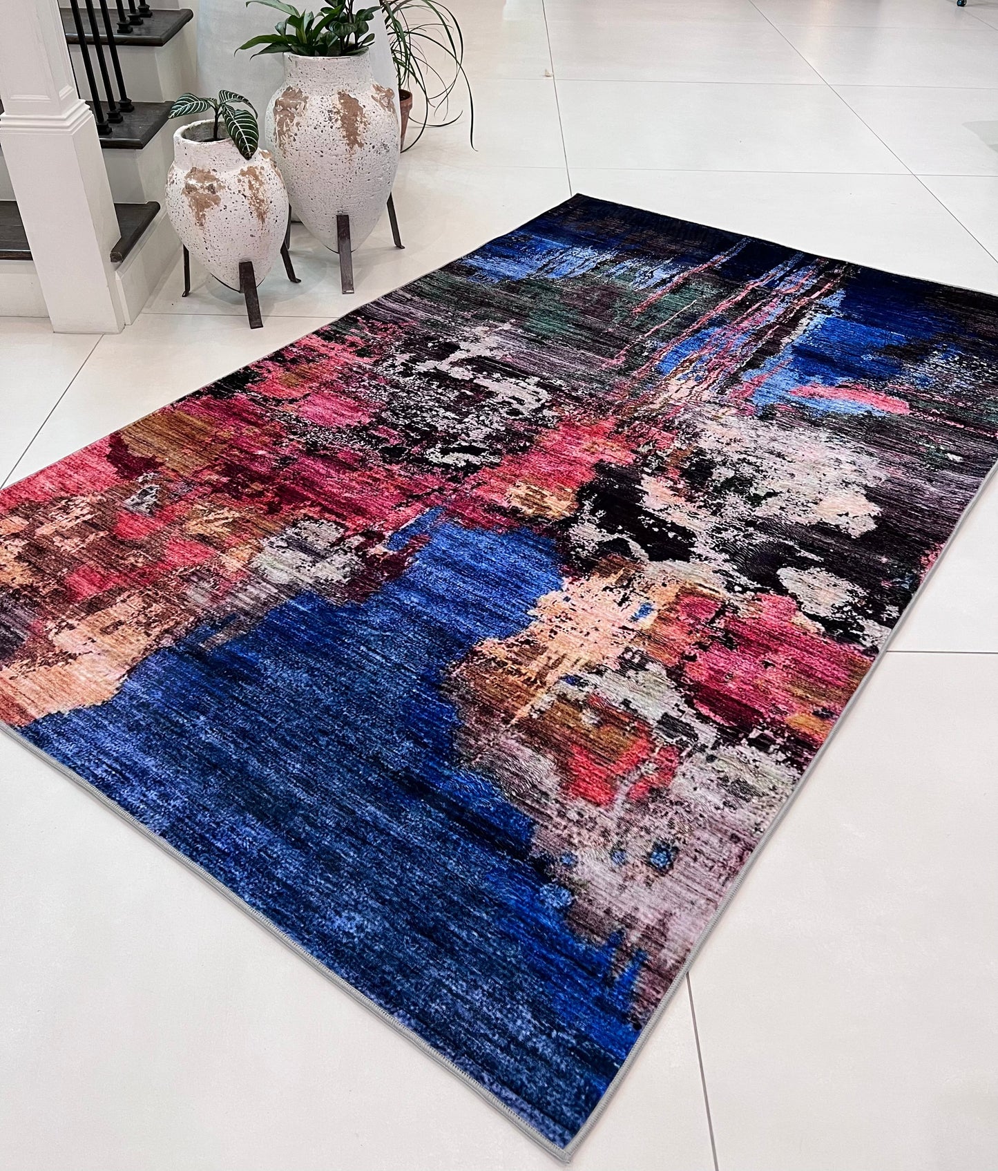 Foldable Anti-Slip Polyester Area Rug | Style# SHAH-20 - Elevate Your Space