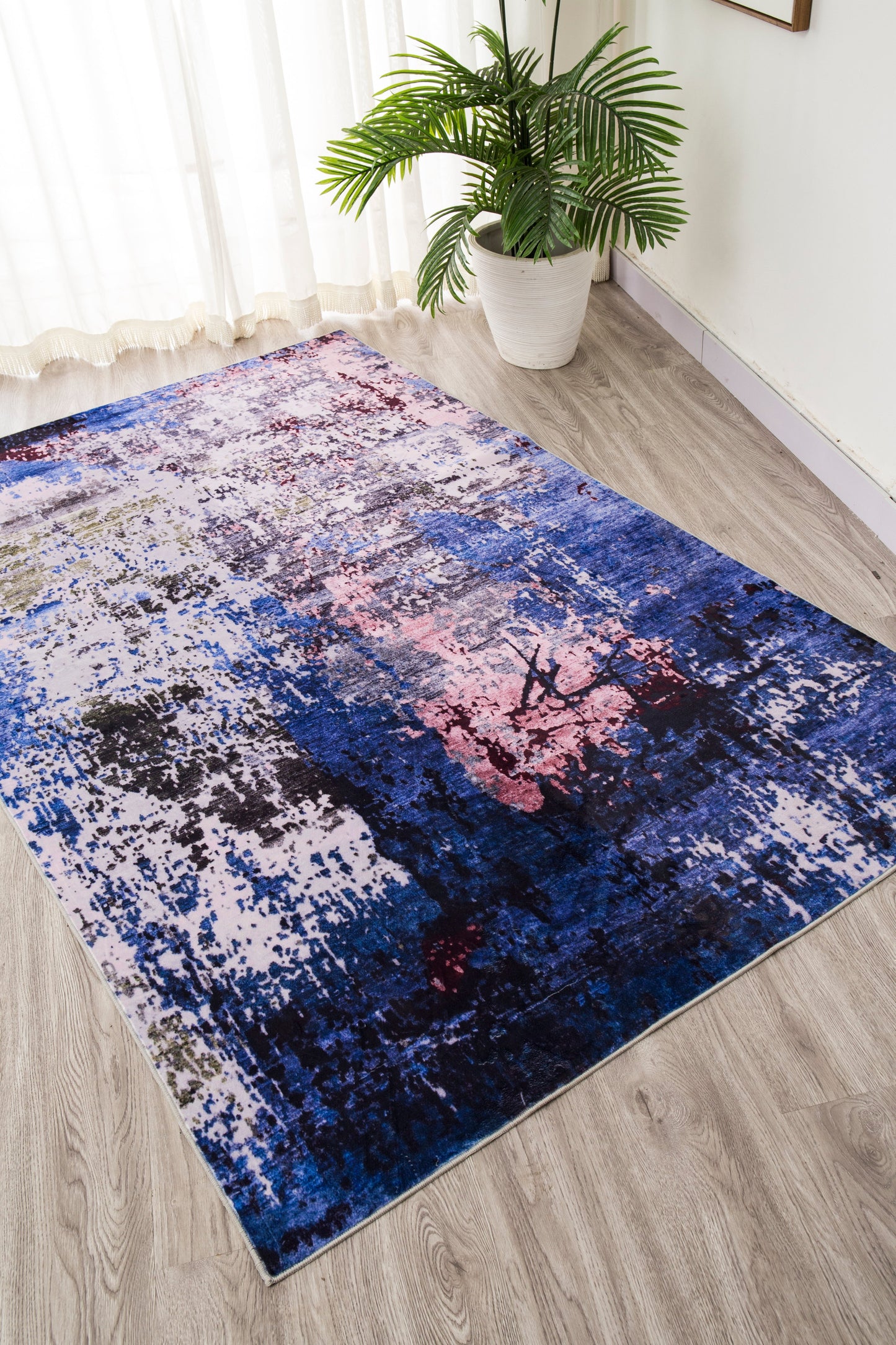 Foldable Anti-Slip Polyester Area Rug | Style# SHAH-22 - Elevate Your Space